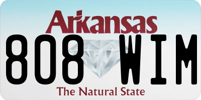 AR license plate 808WIM