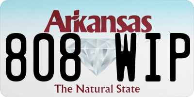 AR license plate 808WIP