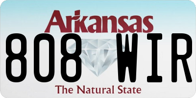 AR license plate 808WIR