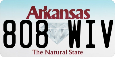 AR license plate 808WIV