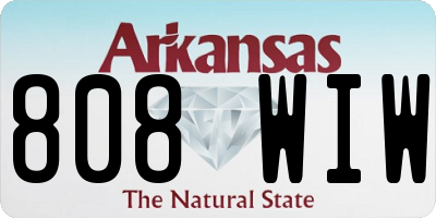 AR license plate 808WIW