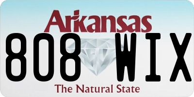 AR license plate 808WIX