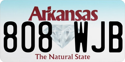 AR license plate 808WJB