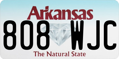 AR license plate 808WJC