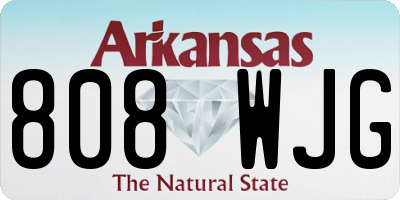 AR license plate 808WJG