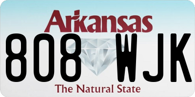 AR license plate 808WJK