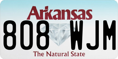 AR license plate 808WJM
