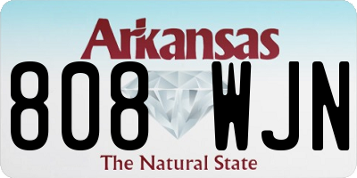 AR license plate 808WJN