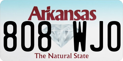 AR license plate 808WJO