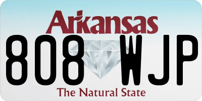 AR license plate 808WJP