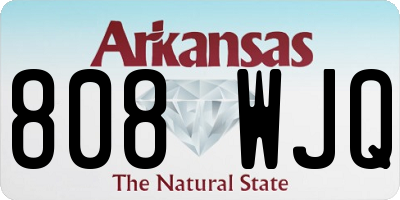AR license plate 808WJQ