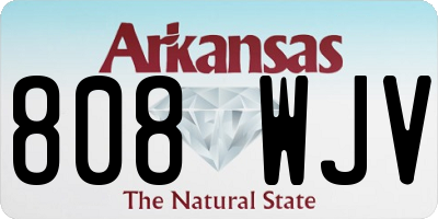 AR license plate 808WJV