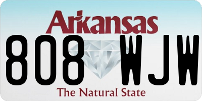 AR license plate 808WJW