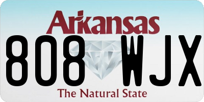 AR license plate 808WJX