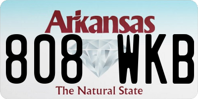 AR license plate 808WKB