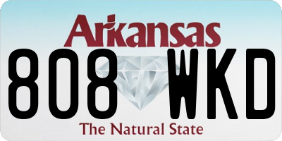 AR license plate 808WKD