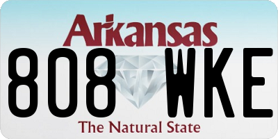 AR license plate 808WKE