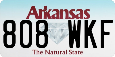 AR license plate 808WKF