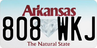 AR license plate 808WKJ