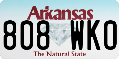 AR license plate 808WKO