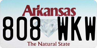 AR license plate 808WKW