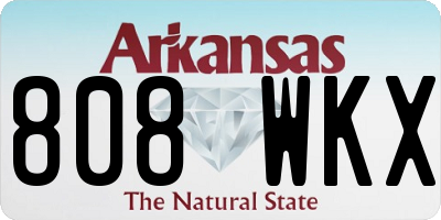 AR license plate 808WKX