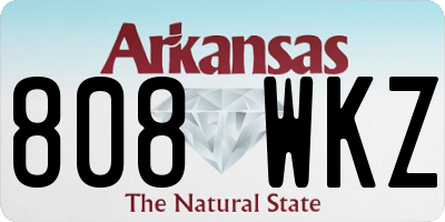 AR license plate 808WKZ