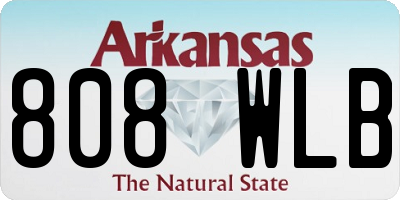 AR license plate 808WLB