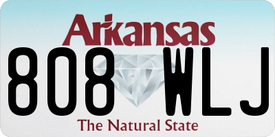 AR license plate 808WLJ