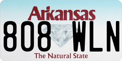 AR license plate 808WLN
