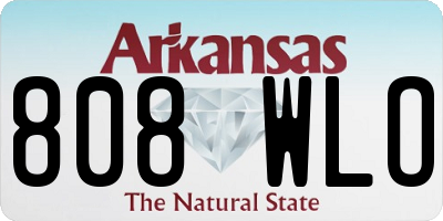 AR license plate 808WLO