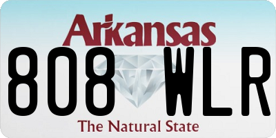 AR license plate 808WLR