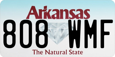 AR license plate 808WMF