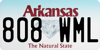 AR license plate 808WML