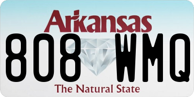 AR license plate 808WMQ