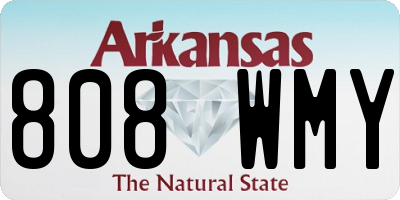 AR license plate 808WMY