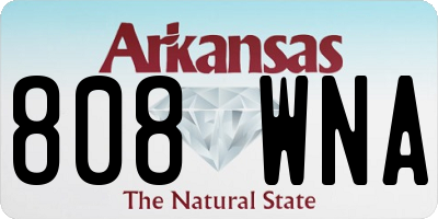 AR license plate 808WNA