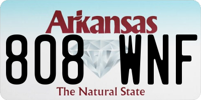 AR license plate 808WNF