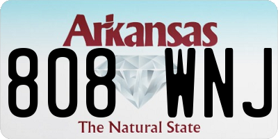 AR license plate 808WNJ