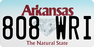 AR license plate 808WRI