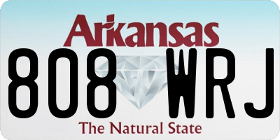 AR license plate 808WRJ