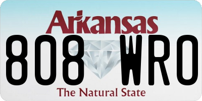 AR license plate 808WRO