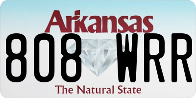 AR license plate 808WRR