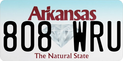 AR license plate 808WRU