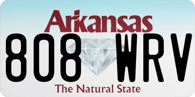 AR license plate 808WRV