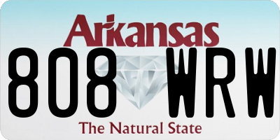 AR license plate 808WRW