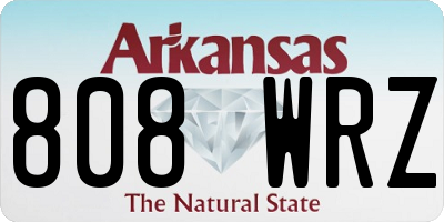 AR license plate 808WRZ