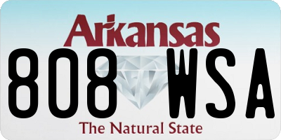 AR license plate 808WSA