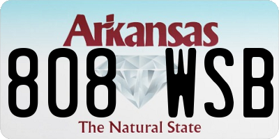 AR license plate 808WSB