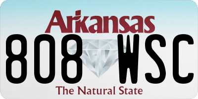 AR license plate 808WSC